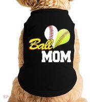Ball Mom Heart Baseball Fan Doggie Tank thumb 0