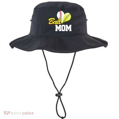 Ball Mom Heart Baseball Fan Bucket Hat