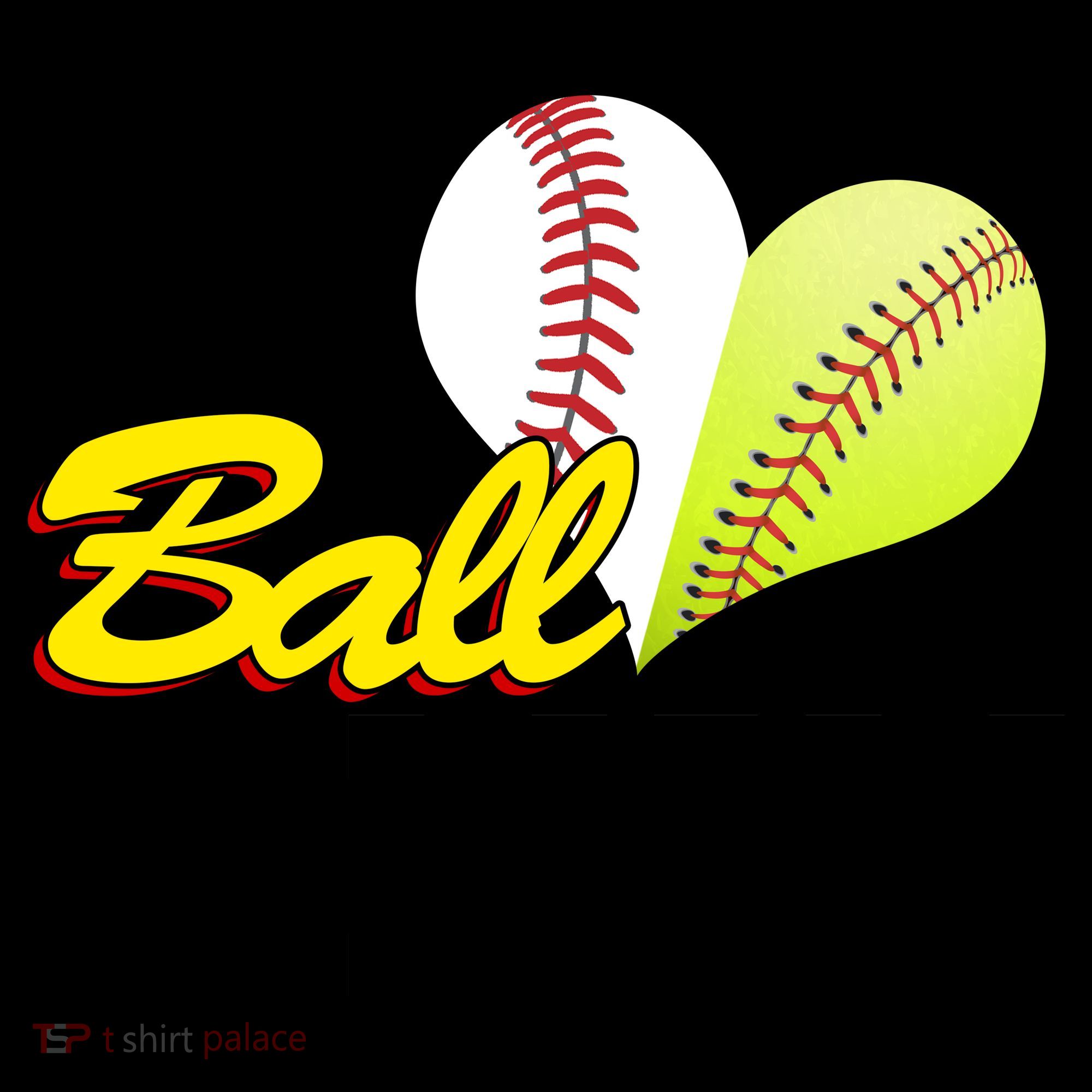 Ball Mom Heart Baseball Fan Coffee Mug