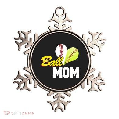 Ball Mom Heart Baseball Fan Ornament