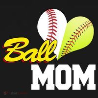 Ball Mom Heart Baseball Fan Ornament thumb 1