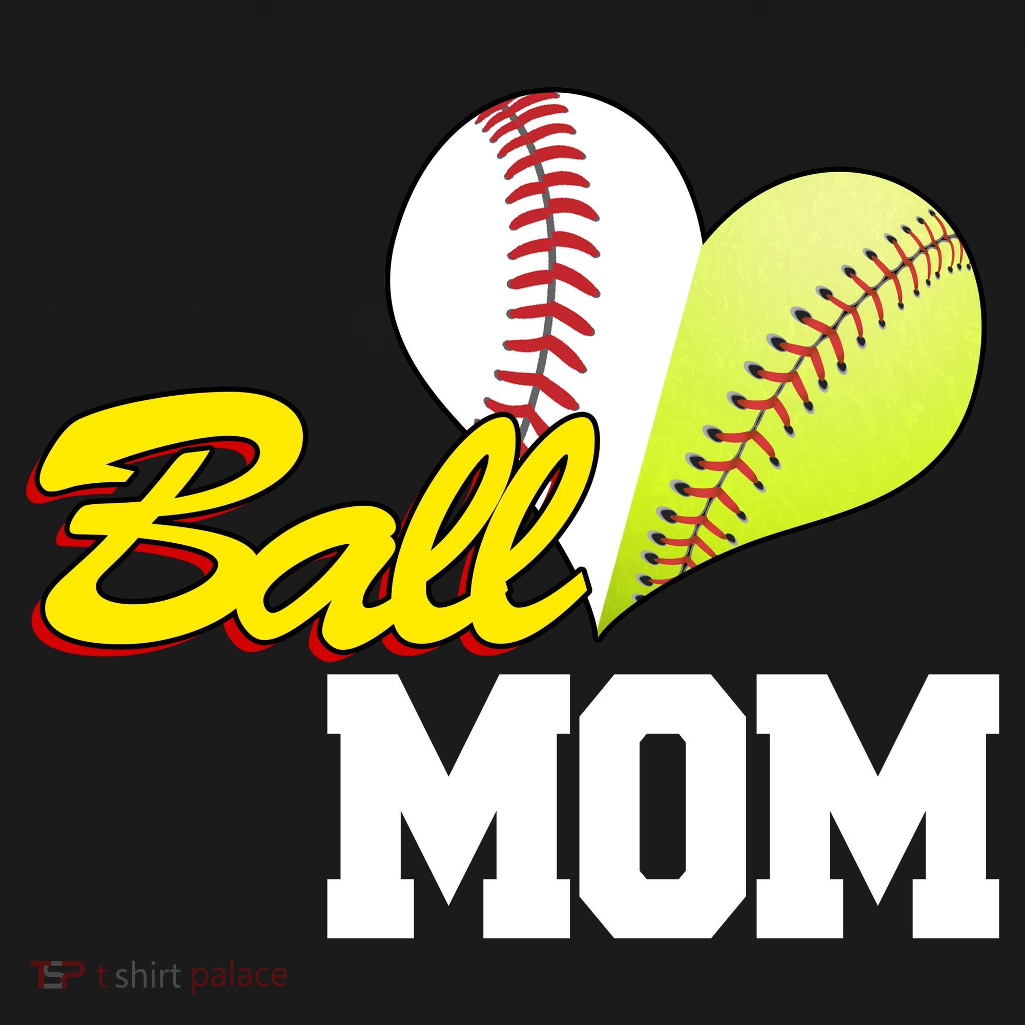 Ball Mom Heart Baseball Fan Ornament