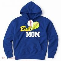 Ball Mom Heart Baseball Fan Hoodie thumb 0