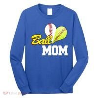 Ball Mom Heart Baseball Fan Long Sleeve Shirt thumb 0