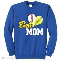 Ball Mom Heart Baseball Fan Sweatshirt thumb 0
