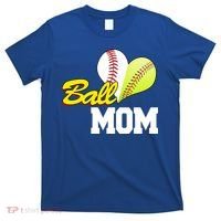 Ball Mom Heart Baseball Fan T-Shirt thumb 0