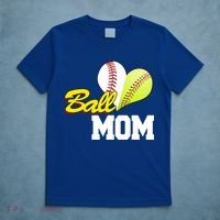 Ball Mom Heart Baseball Fan T-Shirt thumb 5