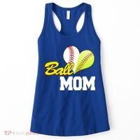 Ball Mom Heart Baseball Fan Women's Tank Top thumb 0