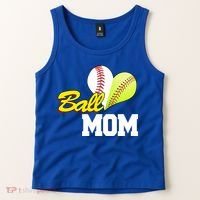 Ball Mom Heart Baseball Fan Tank Top thumb 2