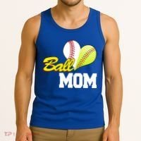 Ball Mom Heart Baseball Fan Tank Top thumb 3