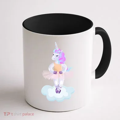 Ballet Dancer Unicorn Coffee Mug back