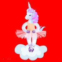 Ballet Dancer Unicorn Santa Hat thumb 1