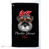 Birthday and Mother's day GiftMiniature Schnauzer Mom Golf Towel thumb 0