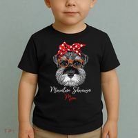 Birthday and Mother's day GiftMiniature Schnauzer Mom Toddler T-Shirt thumb 2