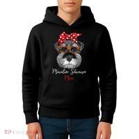 Birthday and Mother's day GiftMiniature Schnauzer Mom Kids Hoodie thumb 4
