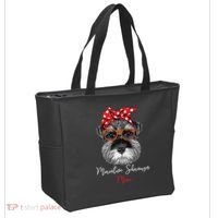 Birthday and Mother's day GiftMiniature Schnauzer Mom Tote Bag thumb 2