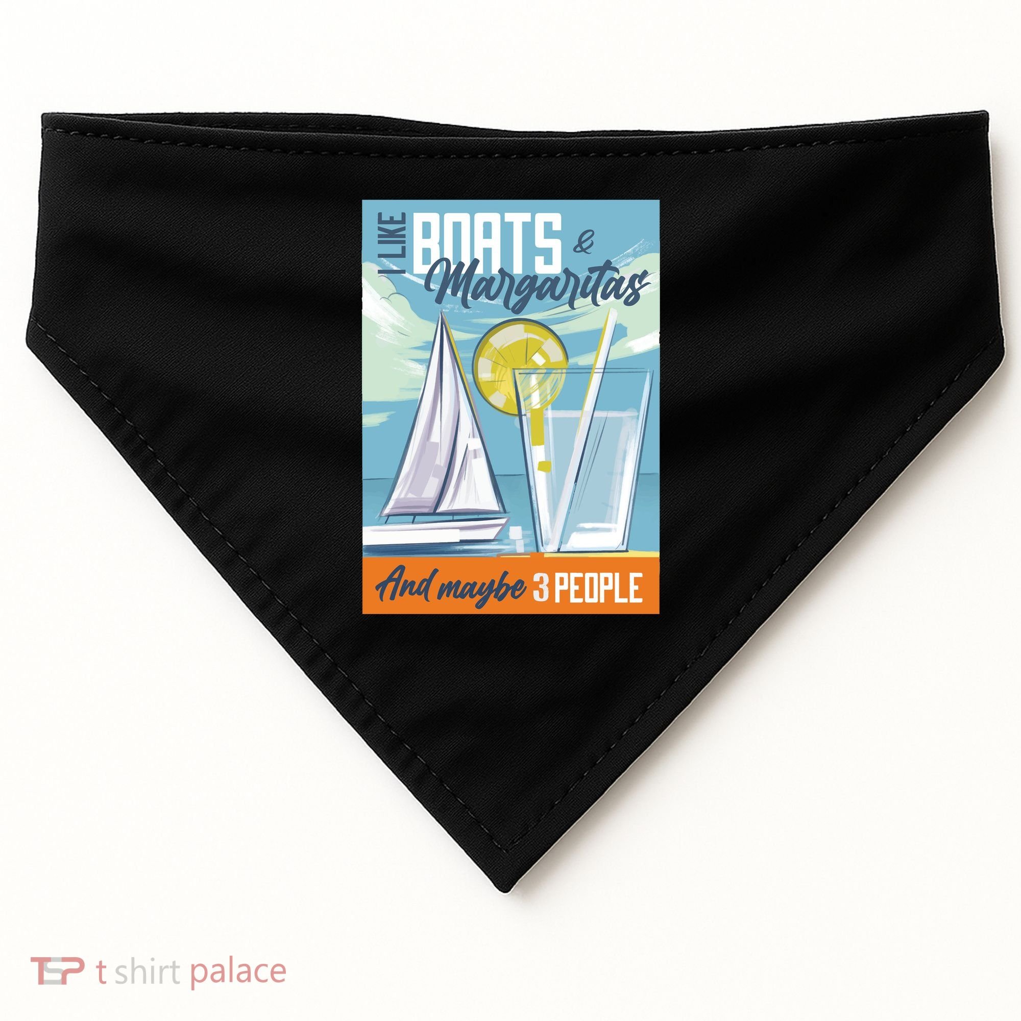 Boats And Margaritas Funny USA-Made Doggie Bandana