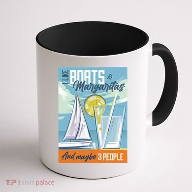 Boats And Margaritas Funny Coffee Mug back
