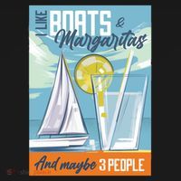 Boats And Margaritas Funny Ornament thumb 1