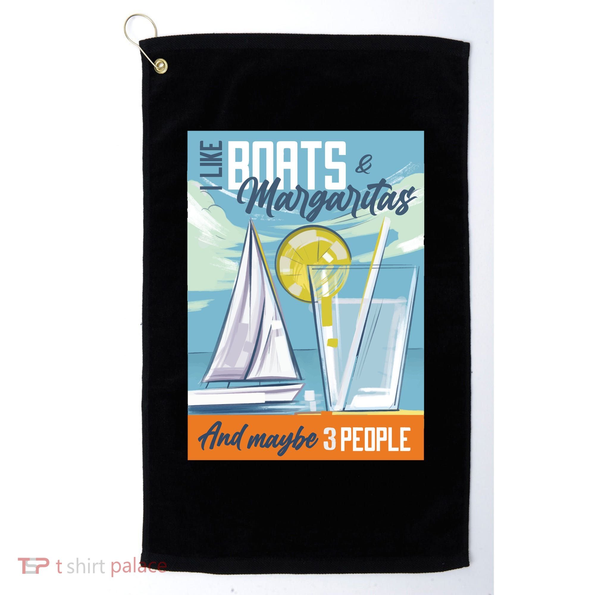 Boats And Margaritas Funny Golf Towel