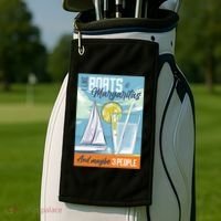 Boats And Margaritas Funny Golf Towel thumb 2