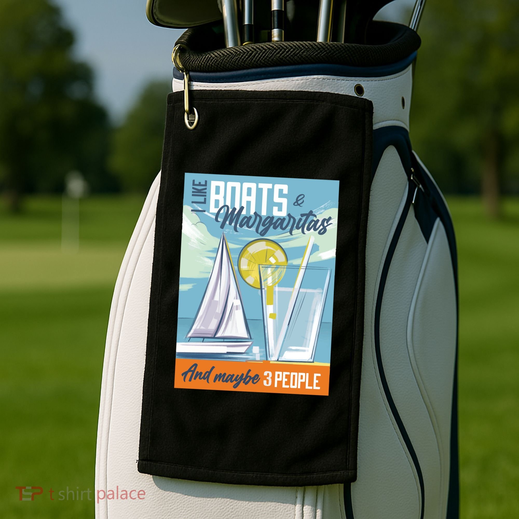 Boats And Margaritas Funny Golf Towel