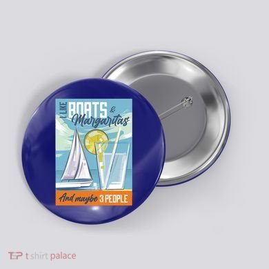 Boats And Margaritas Funny Button