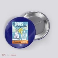 Boats And Margaritas Funny Button thumb 0