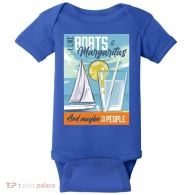 Boats And Margaritas Funny Baby Bodysuit