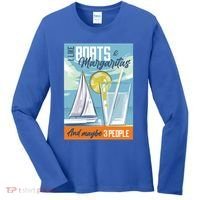 Boats And Margaritas Funny Women's Long Sleeve Shirt thumb 0