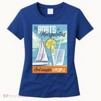 Boats And Margaritas Funny Women's T-Shirt thumb 0