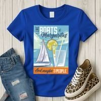 Boats And Margaritas Funny Women's T-Shirt thumb 3