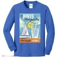 Boats And Margaritas Funny Kids Long Sleeve Shirt thumb 0