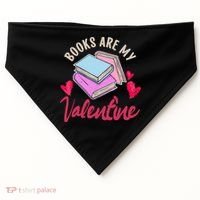 Books Are My Valentine Librarian Book Valentines Day Wo USA-Made Doggie Bandana thumb 0