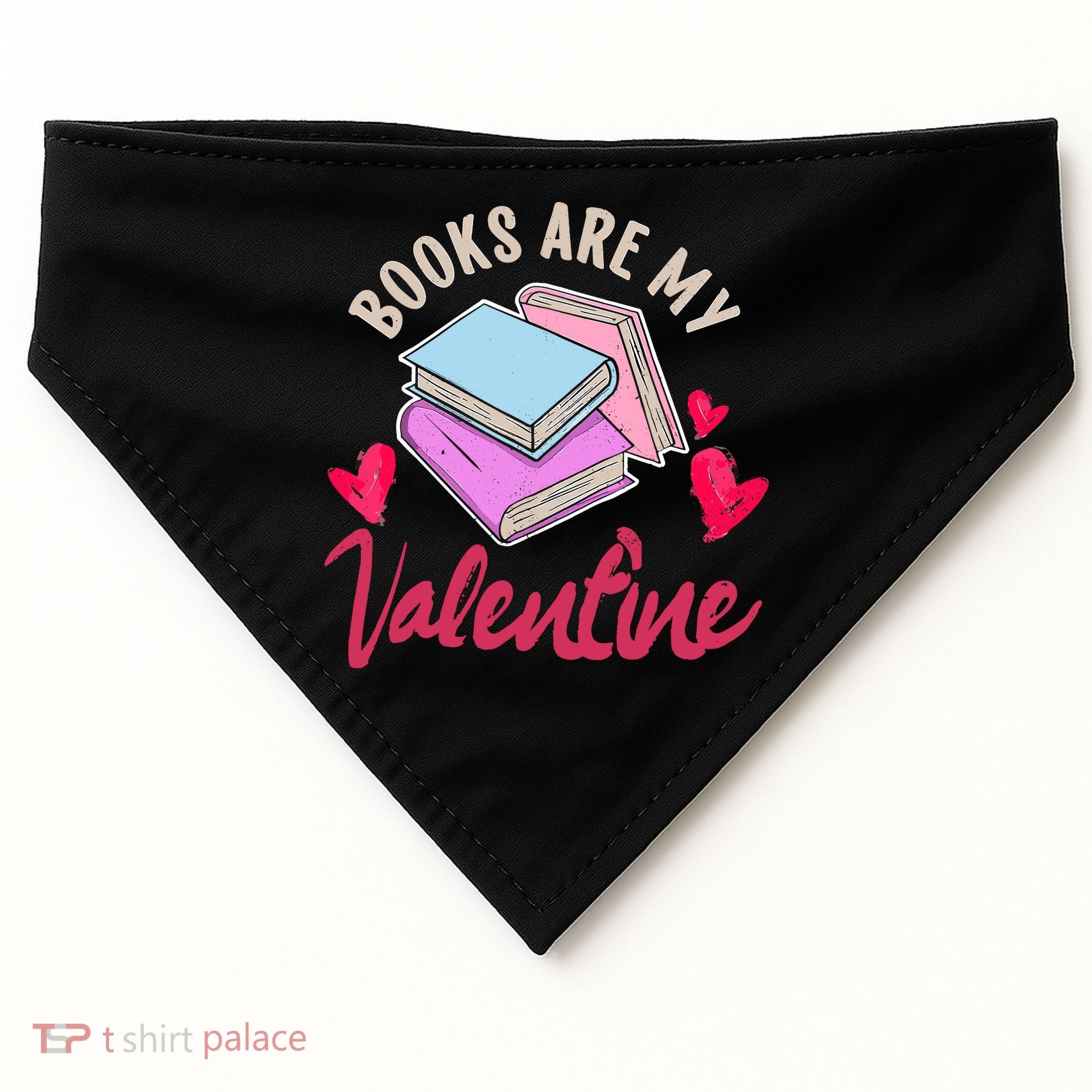 Books Are My Valentine Librarian Book Valentines Day Wo USA-Made Doggie Bandana