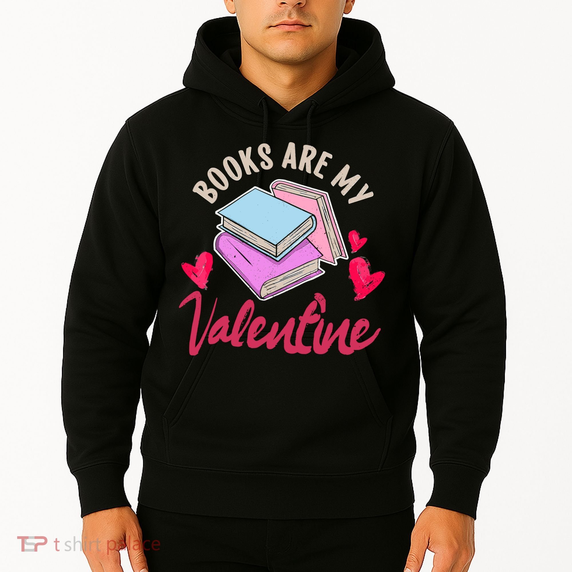 Books Are My Valentine Librarian Book Valentines Day Wo Hoodie