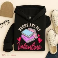 Books Are My Valentine Librarian Book Valentines Day Wo Hoodie thumb 4