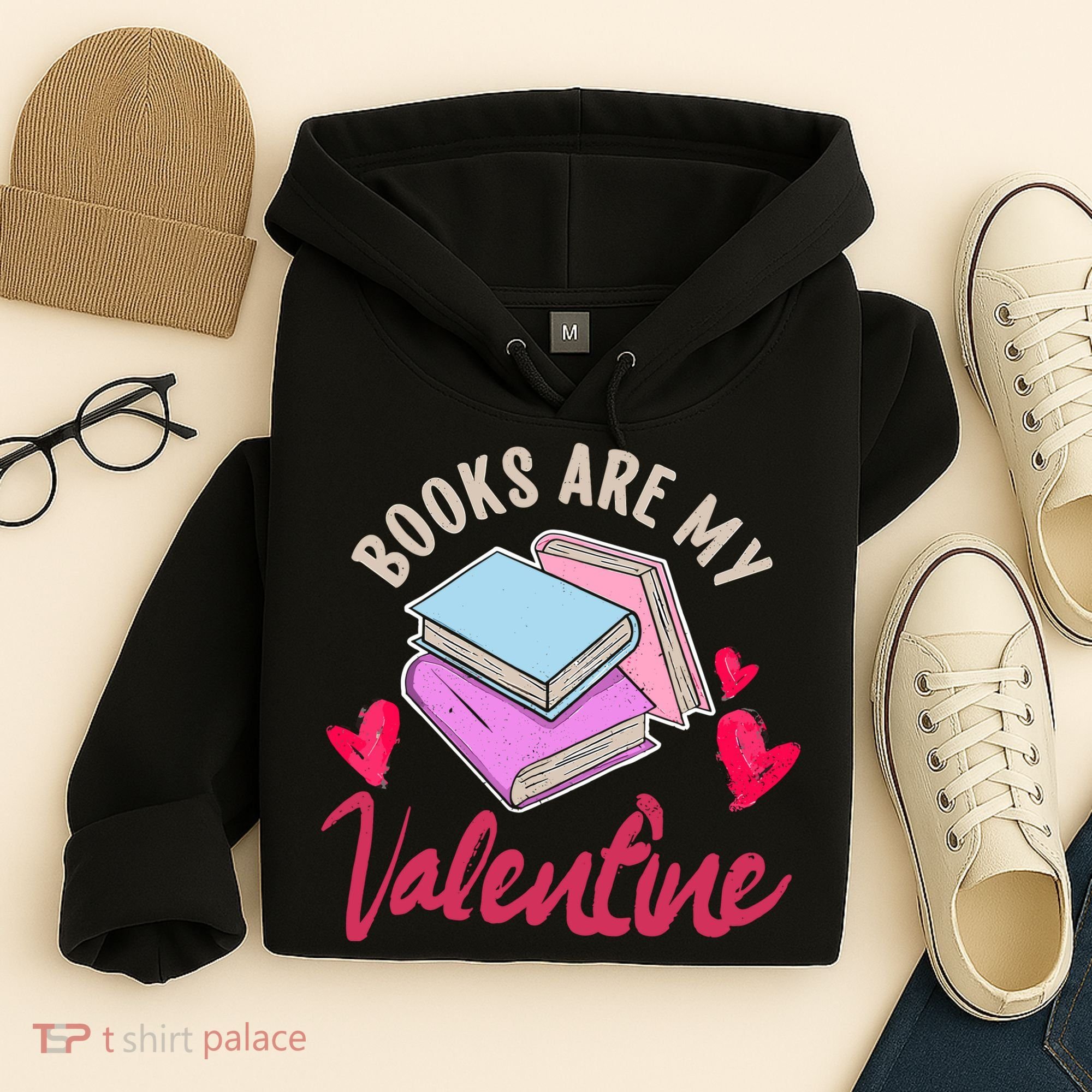 Books Are My Valentine Librarian Book Valentines Day Wo Hoodie