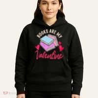 Books Are My Valentine Librarian Book Valentines Day Wo Hoodie thumb 5