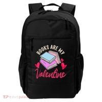 Books Are My Valentine Librarian Book Valentines Day Wo Backpack thumb 0