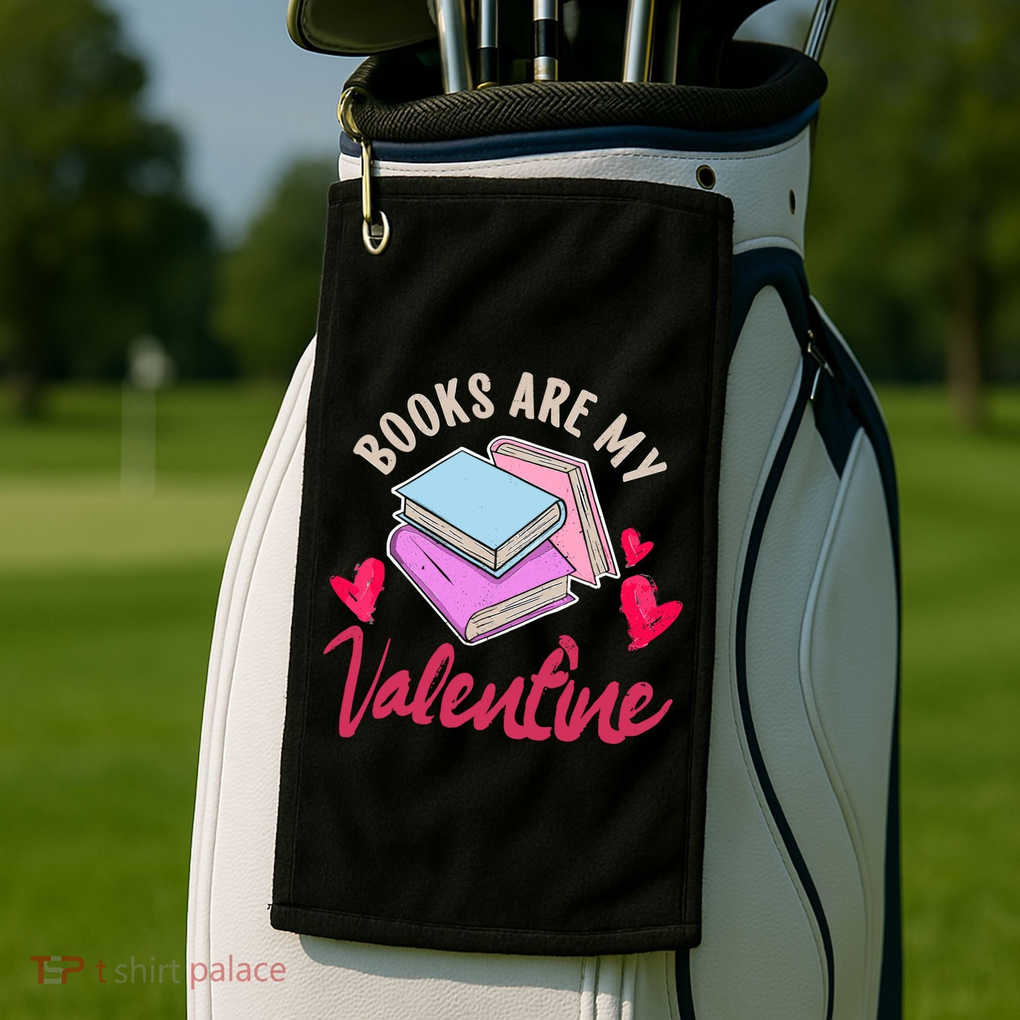 Books Are My Valentine Librarian Book Valentines Day Wo Golf Towel