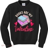 Books Are My Valentine Librarian Book Valentines Day Wo Kids Sweatshirt thumb 0