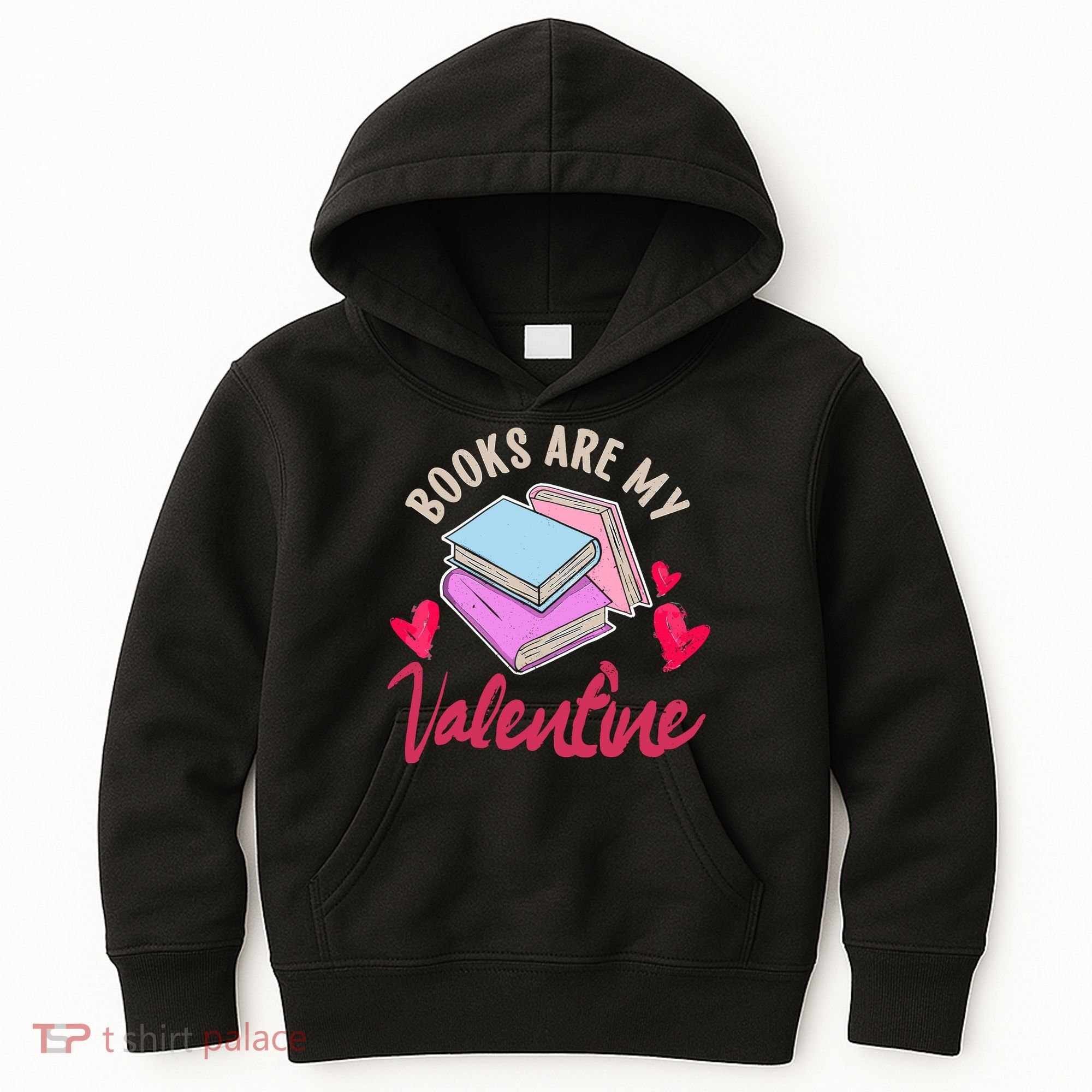 Books Are My Valentine Librarian Book Valentines Day Wo Kids Hoodie