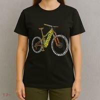 Bicycle Anatomy Mountain Bike Mtb Parts Funny Biker Rider T-Shirt thumb 4