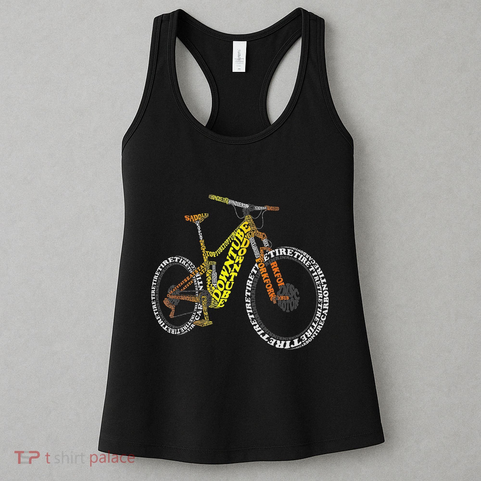 Bicycle Anatomy Mountain Bike Mtb Parts Funny Biker Rider Women's Tank Top