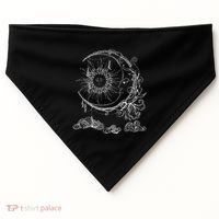 Bohemian Aesthetic Moon Sun Astrology Science Astronomy USA-Made Doggie Bandana thumb 0