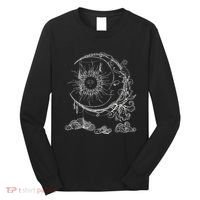 Bohemian Aesthetic Moon Sun Astrology Science Astronomy Long Sleeve Shirt thumb 0