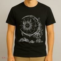 Bohemian Aesthetic Moon Sun Astrology Science Astronomy T-Shirt thumb 3