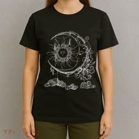Bohemian Aesthetic Moon Sun Astrology Science Astronomy T-Shirt thumb 4