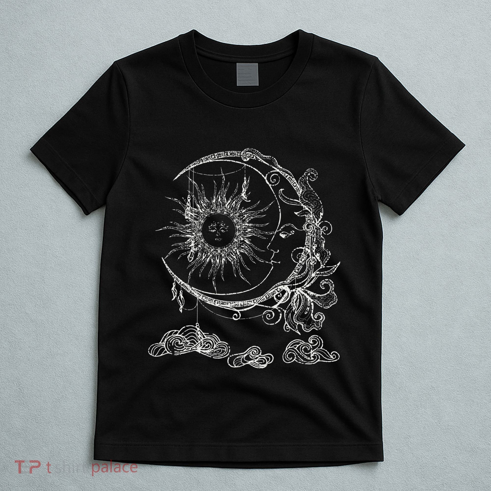 Bohemian Aesthetic Moon Sun Astrology Science Astronomy T-Shirt